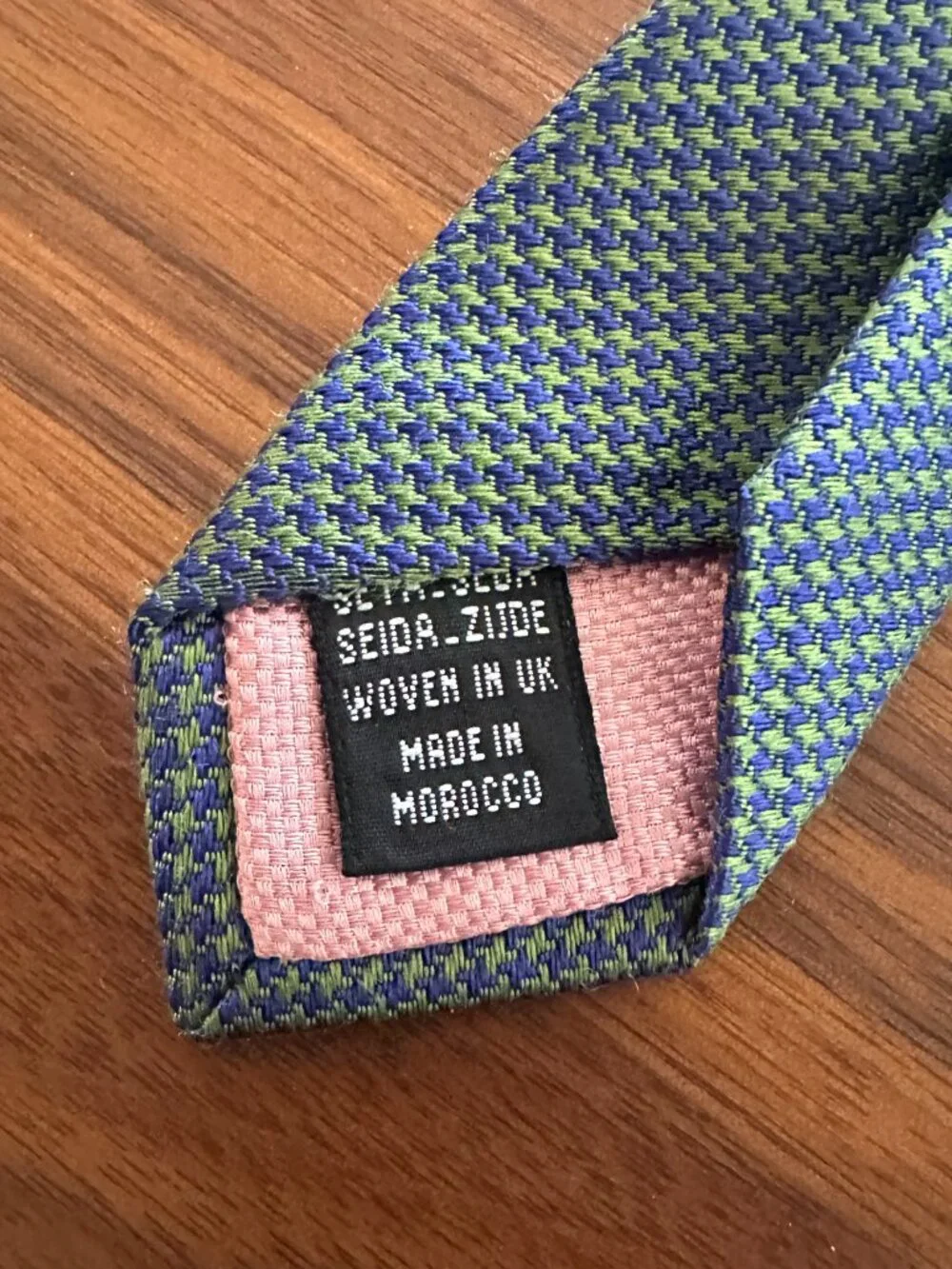 Thomas Pink Blue Green Woven Silk Tie